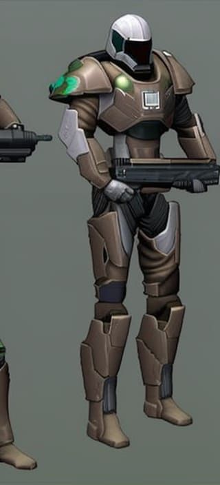 Futuristic Tactical Soldier Concept Art in Sci-Fi Style