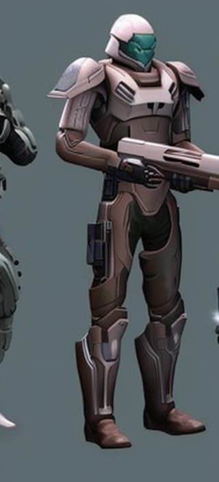 Sci-Fi Marine Concept Art Inspired by Halo and Star Wars