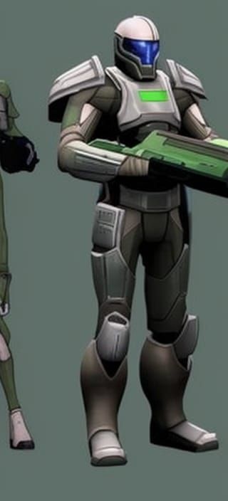 Sci-Fi Marine Concept Art in Tactical Armor