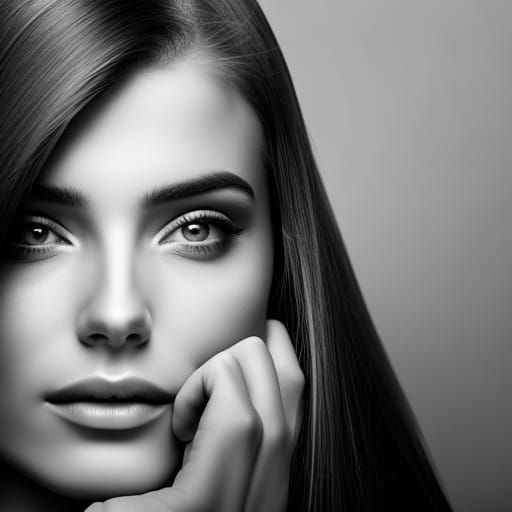 Hyperrealistic Portrait of a Beautiful Young Woman