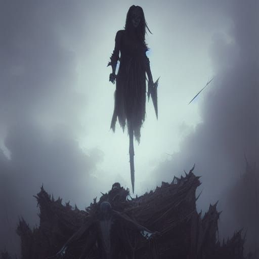Sinister Depiction of Death Approaching
