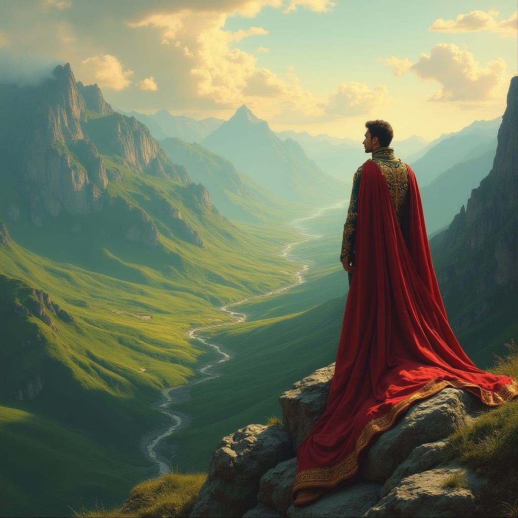 Ethereal Majesty on a Regal Mountain Peak