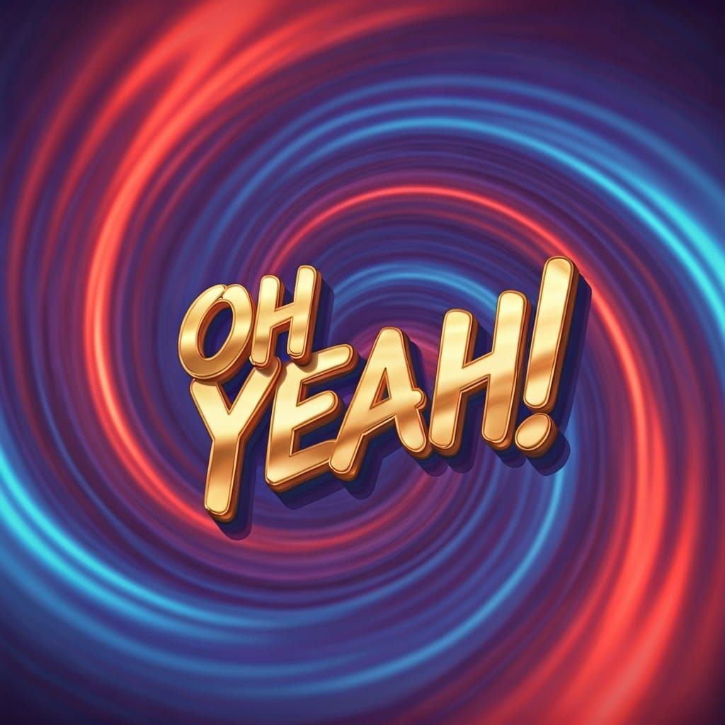 Vibrant Neon Graffiti Art with Metallic Gold Letters