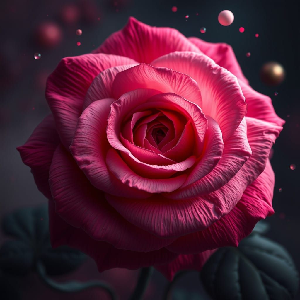 Fantastical Rose Bloom in Vibrant Splendor