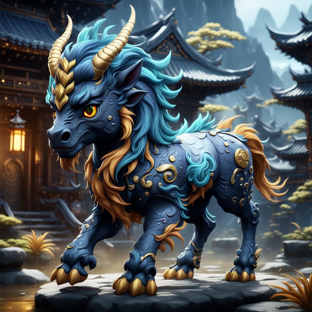 Chibi Kirin Fantasy Concept Art