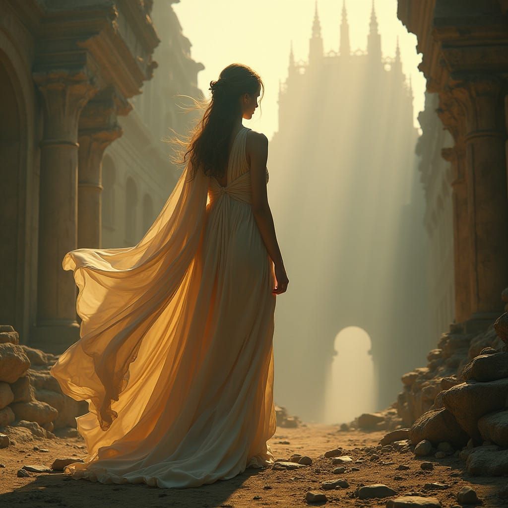 Classical Figure in Ancient, Mystical World