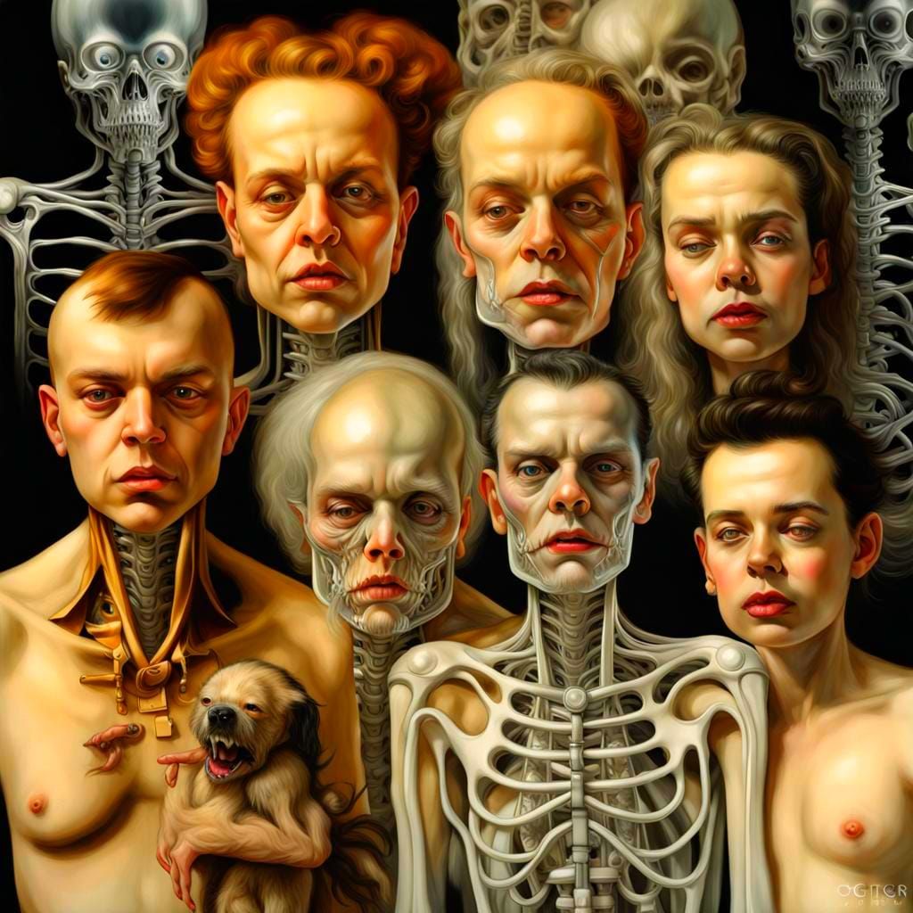 Disturbing Hyperrealistic Scene Inspired by Giger and Others