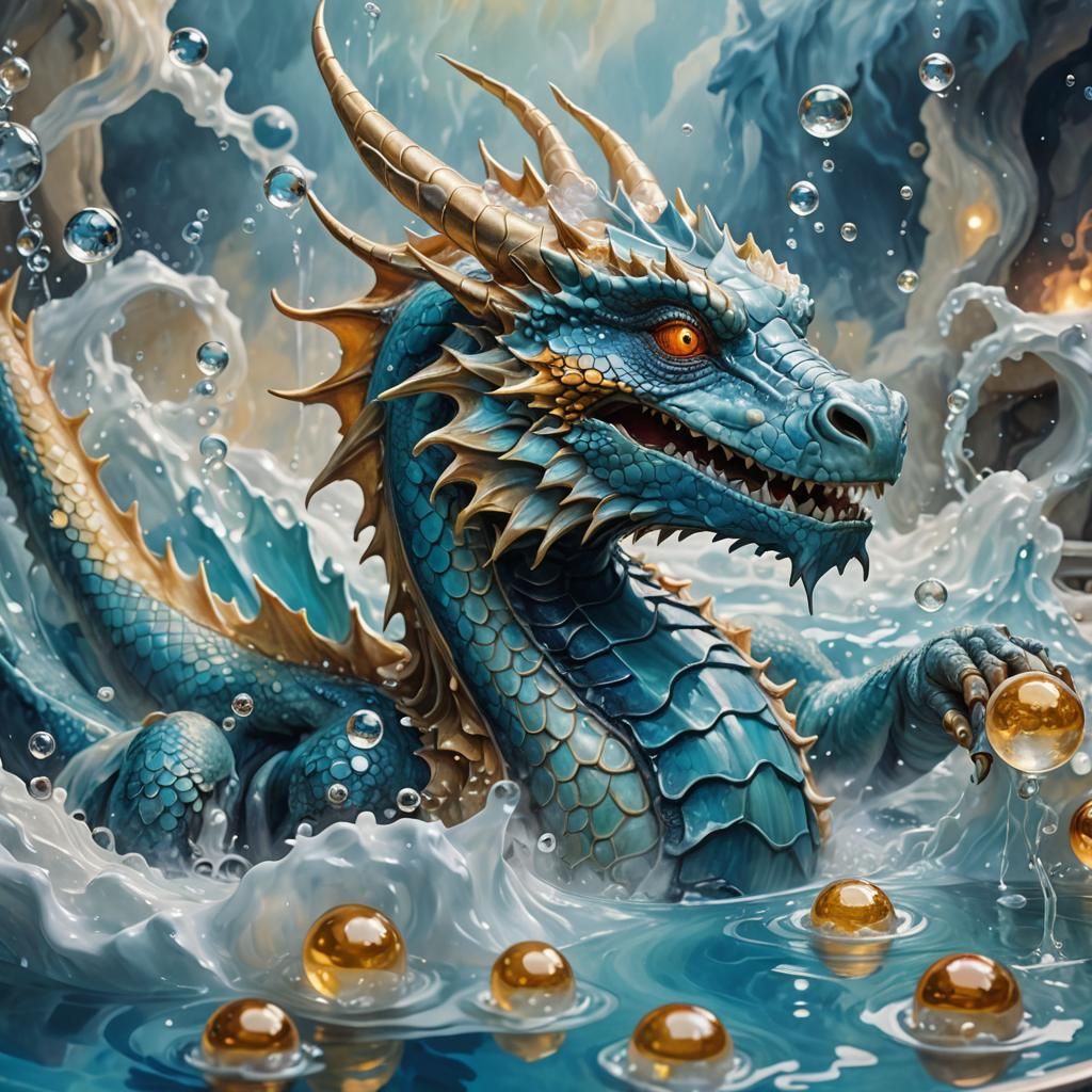 Dragon in Hot Tub: Surrealist Macro Photography