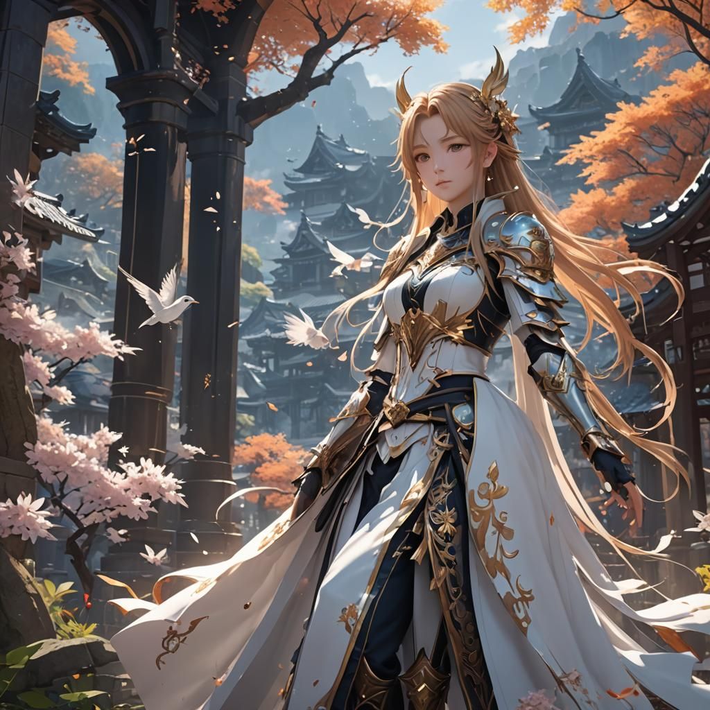 Majestic Anime Scene in Detailed 3D Art