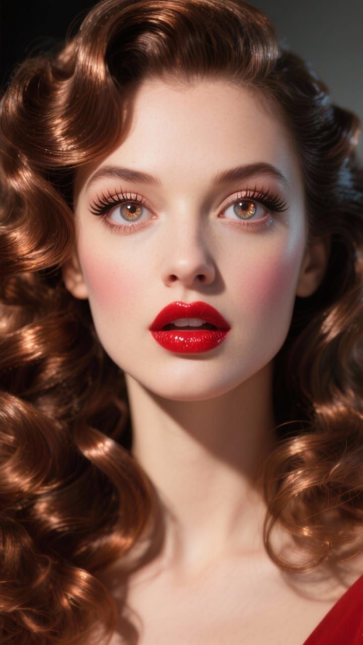 Captivating Woman with Sculptural Hair: Hyperrealistic Portr...