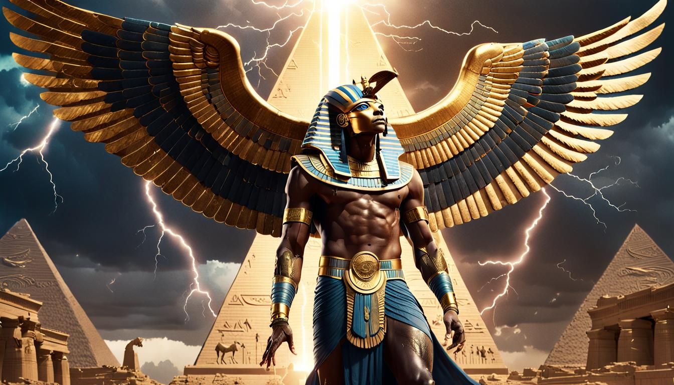 Horus: Egyptian God of the Sky in Gold
