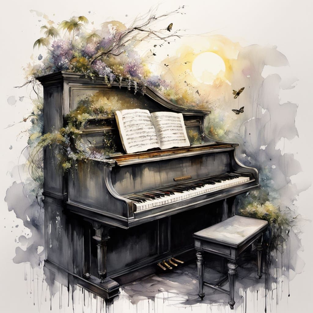 Watercolour Fusion of Chaos and Beauty