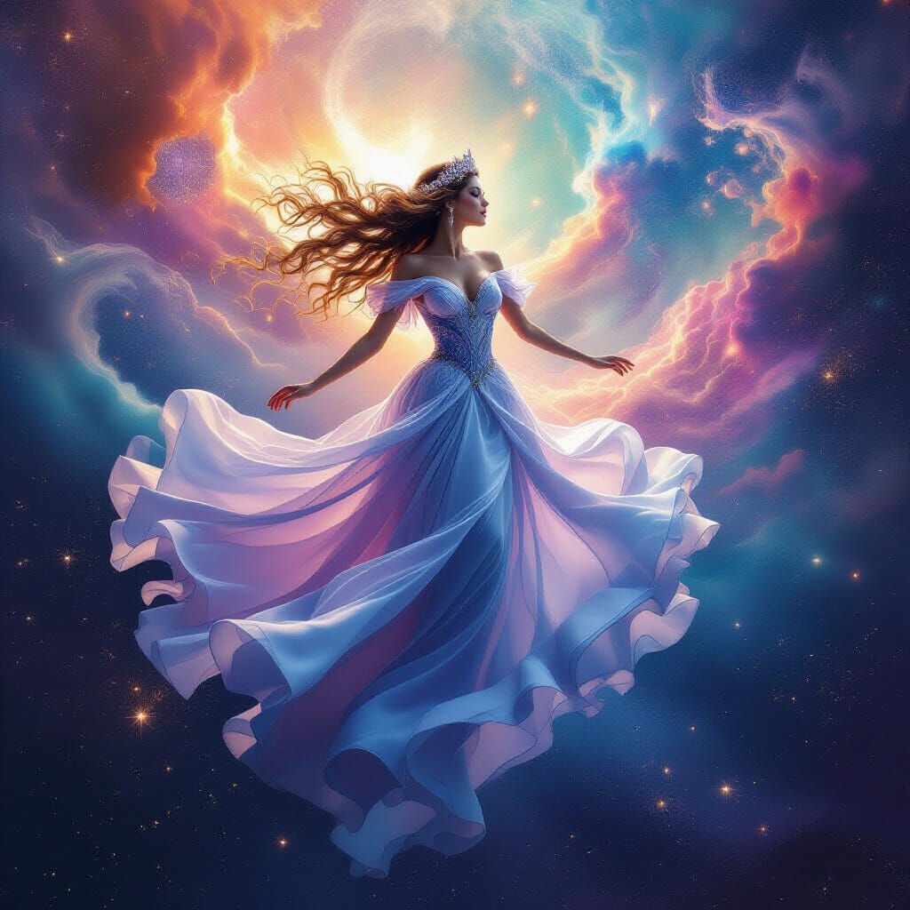 Nebula Princess in Steampunk Sci-Fi Style