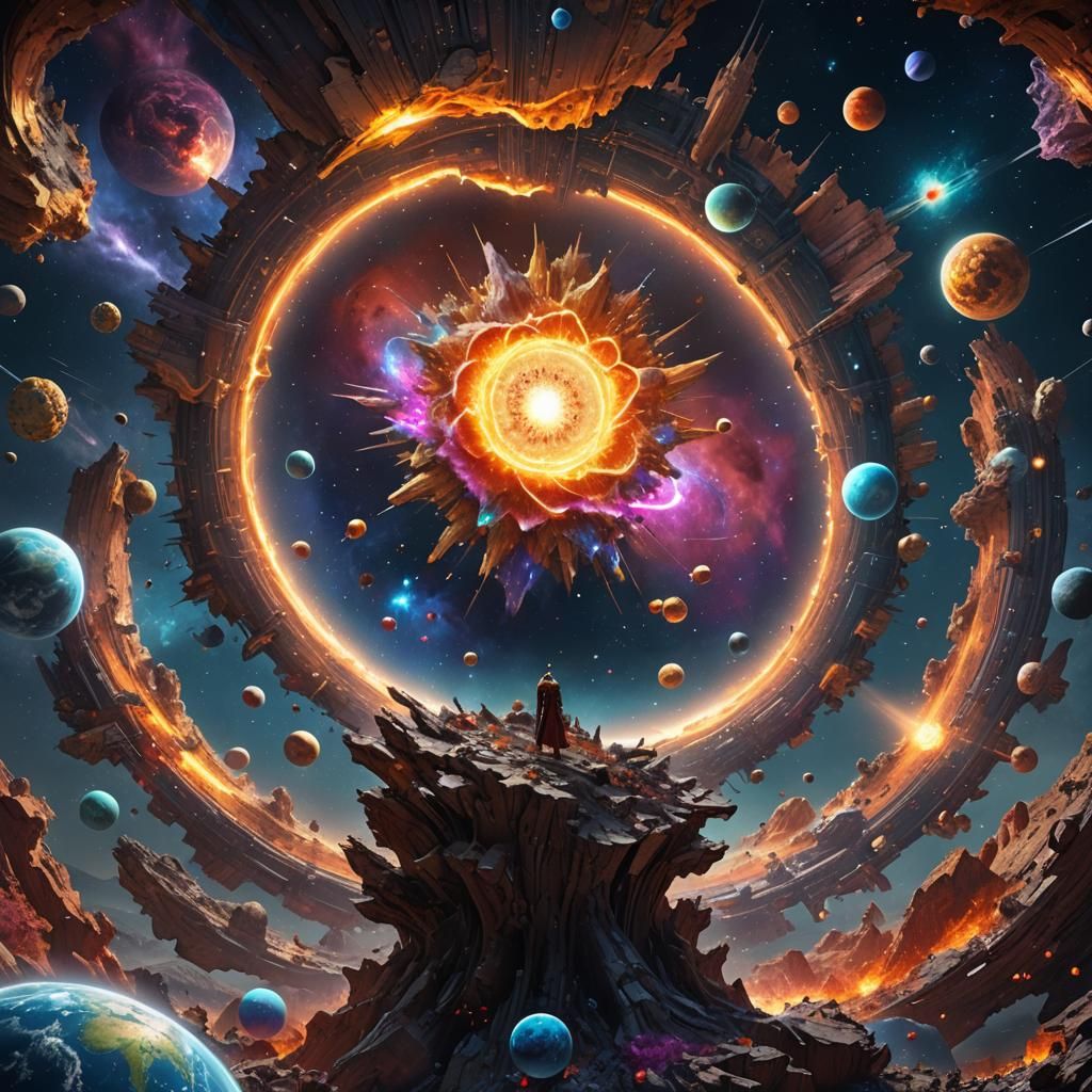 Big Bang: Universe Creation in Detailed Matte Painting