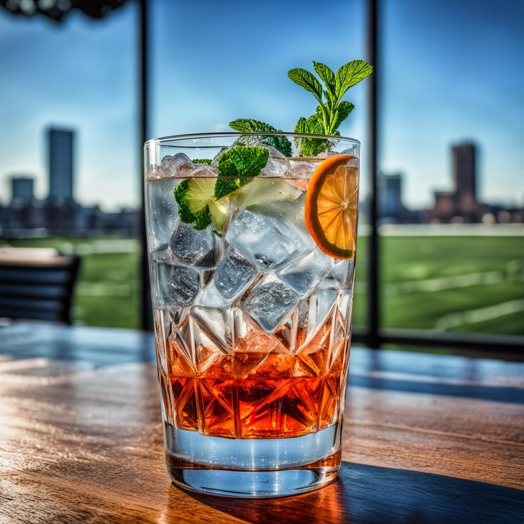 Glas with Padovani Spritz in Springtime Louisville