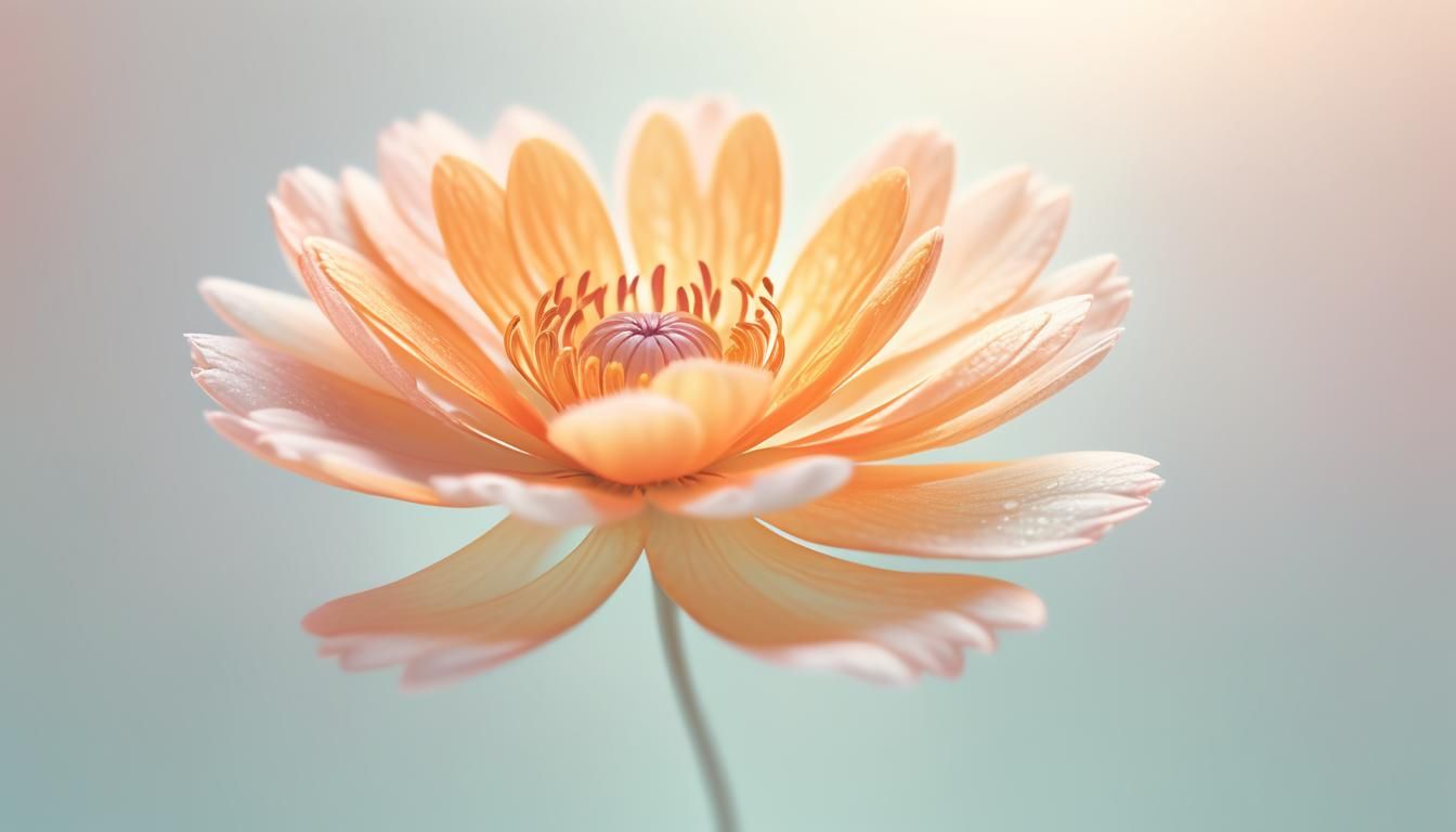 Soft Focus Pastel Orange Flower