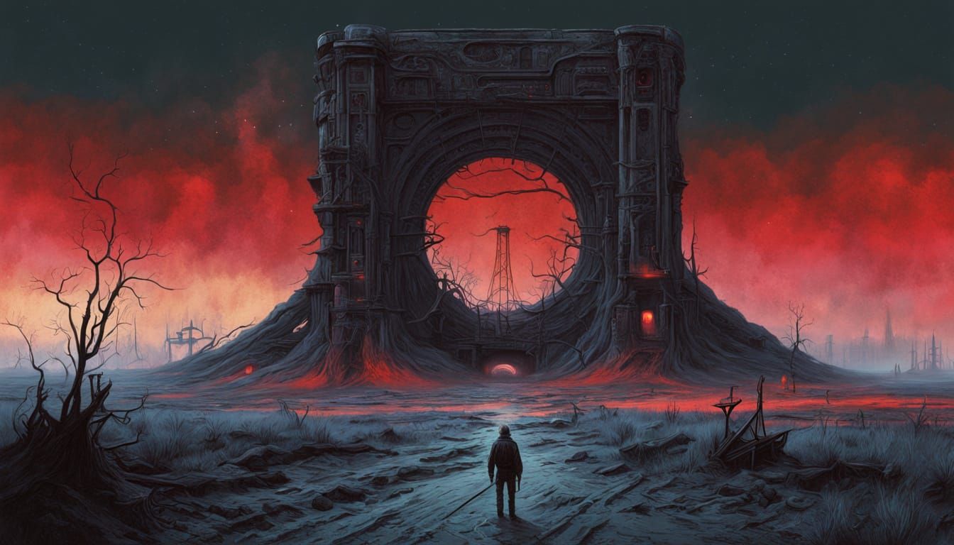 Onyx Portal to Another World: Surreal Biomechanical Art