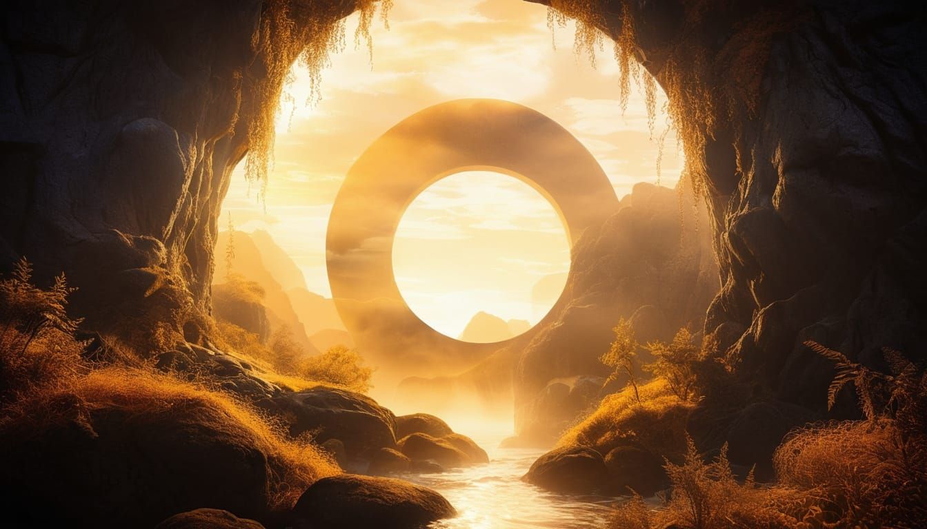 Hyper Realistic Fantasy Portal in Dreamlike Realm