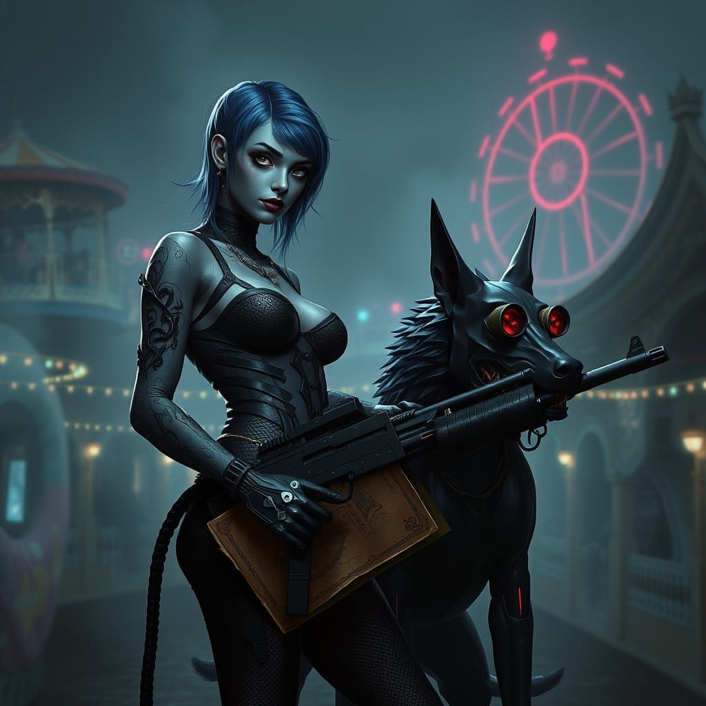 Dark Enchanted Mercenary Emerges in Shrouded Amusement Park