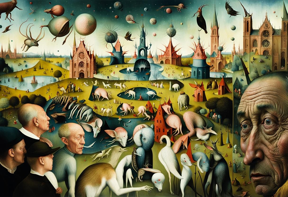 Bosch's Garden of Earthly Delights in Hyperrealism