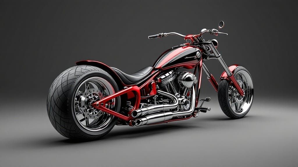 High-End Custom Chopper in Stylized Realism
