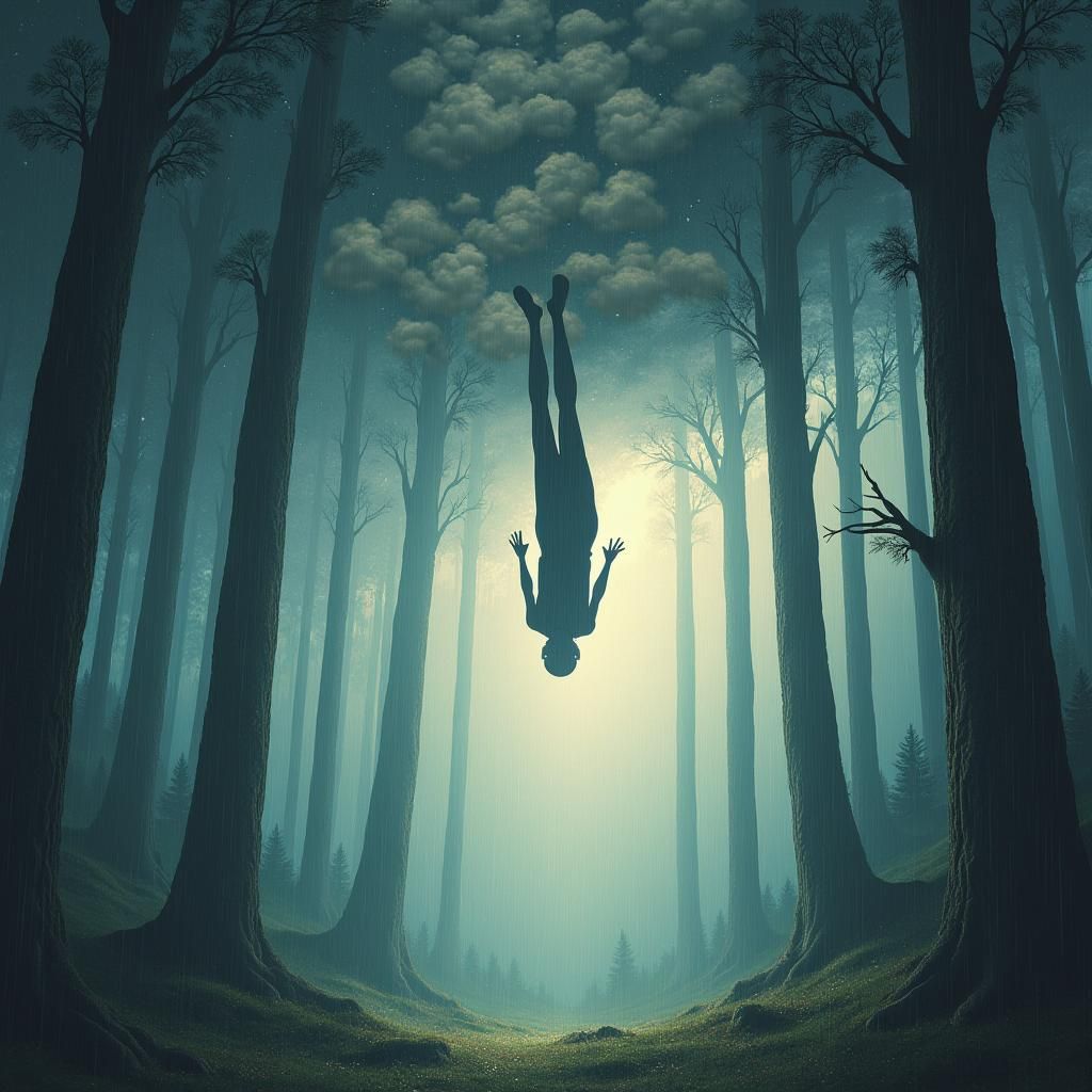 Inverted Landscape: Surreal Digital Artwork