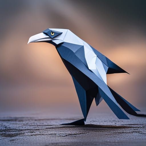 Origami African Fish Eagle Paper Model
