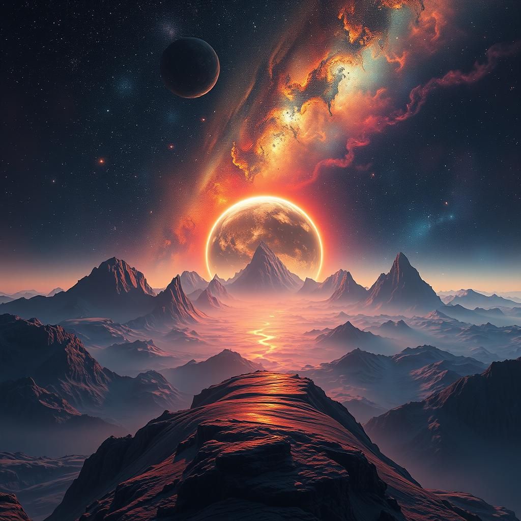 Mystical Stellar Map to Planet V: Matte Painting