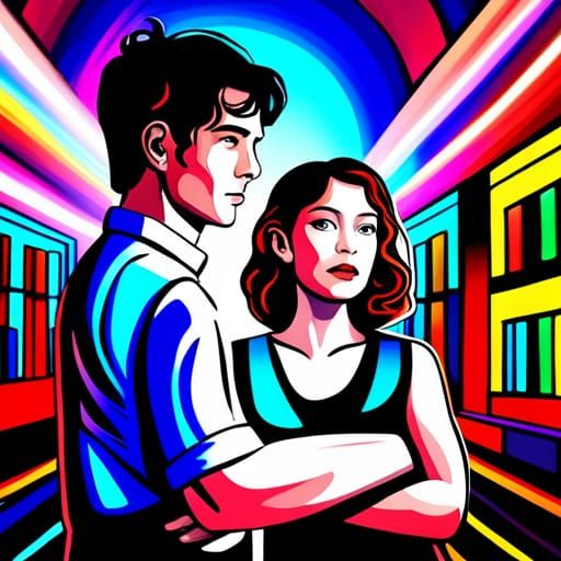 Children Gazing Toward Future Hopes, Fantasy Concept Art