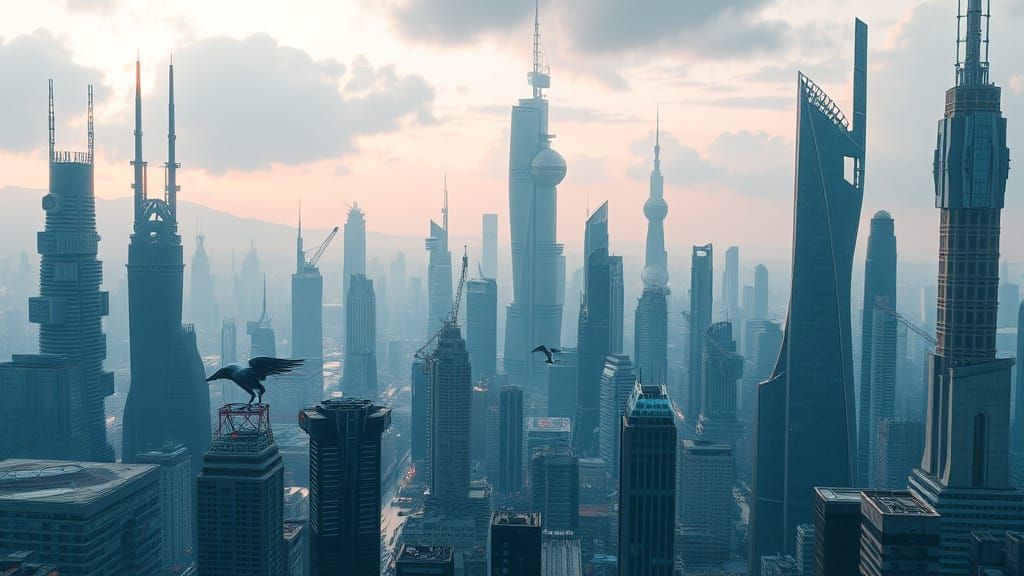 Futuristic Cityscape with Advanced Architecture