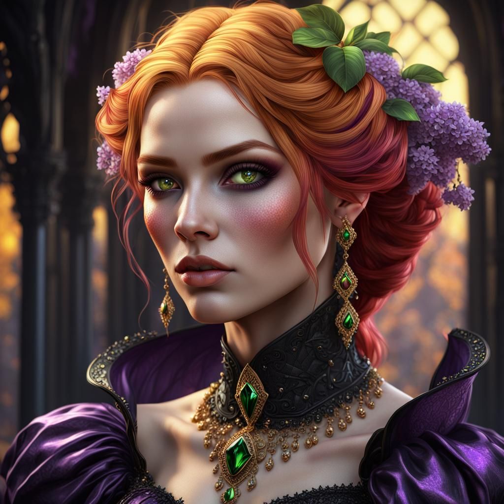 Gothic Portrait of a Beautiful Young Woman