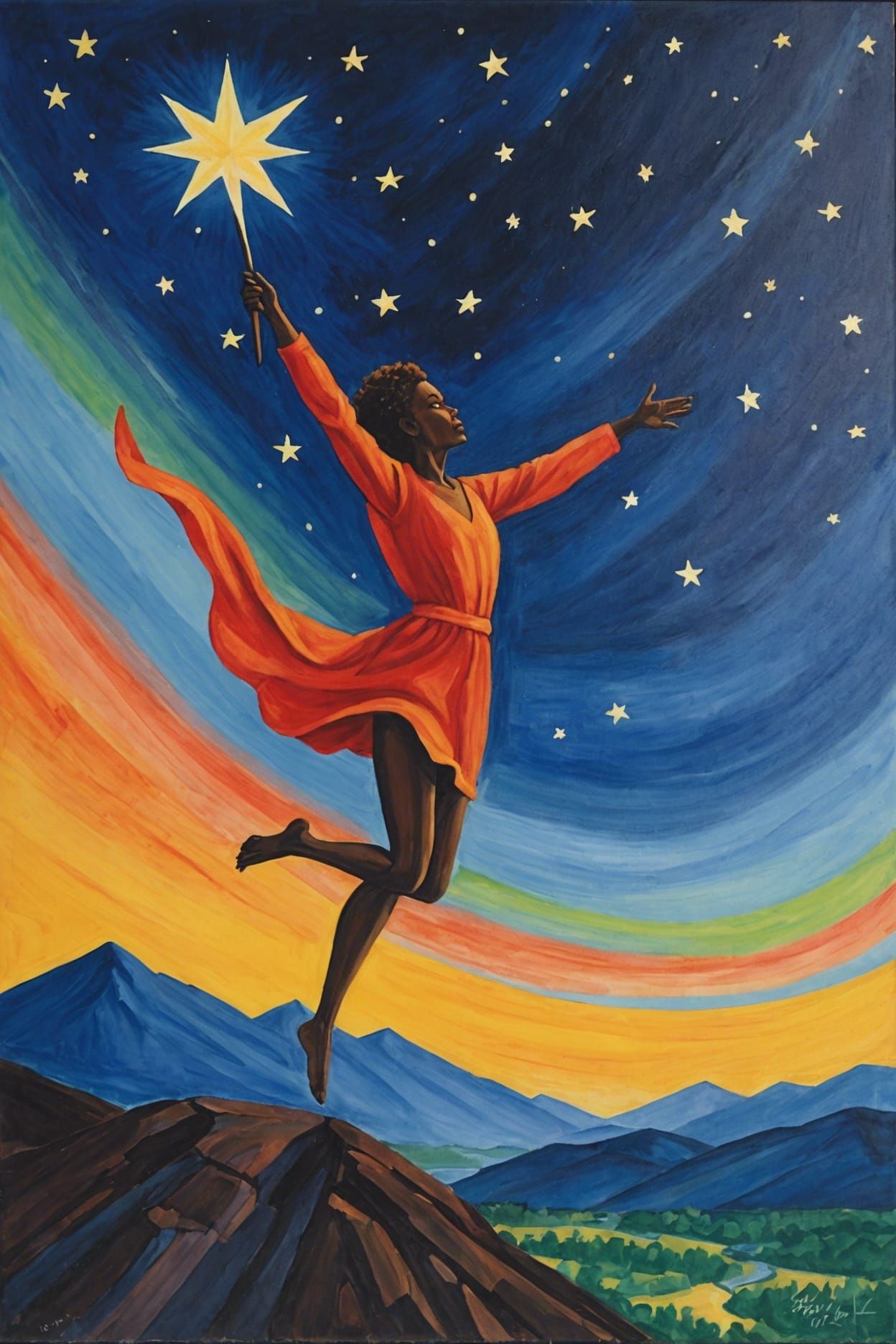 Rising Star, Tempera