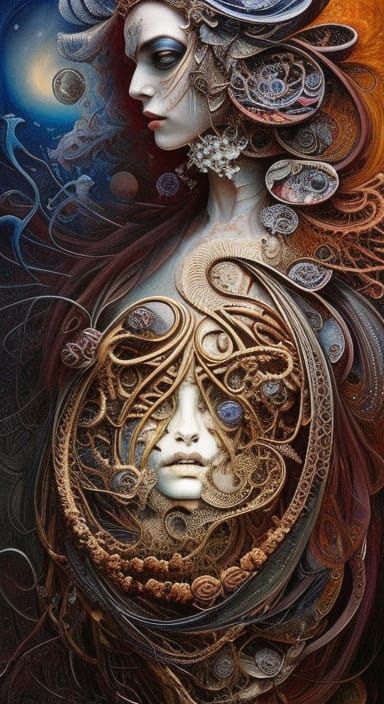 Floral Skeletons: A Hyper-Detailed Fantasy