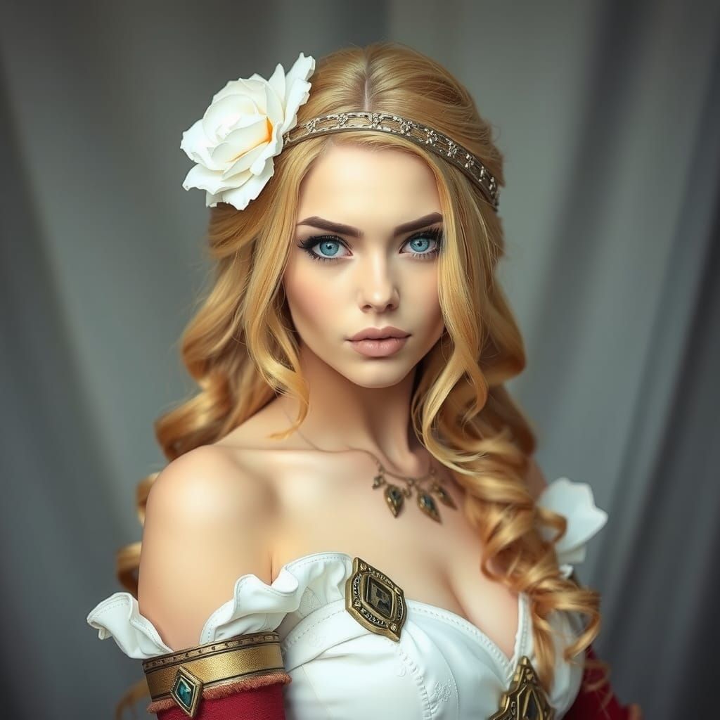 Elegant DND Cosplay Beauty in Vintage Style
