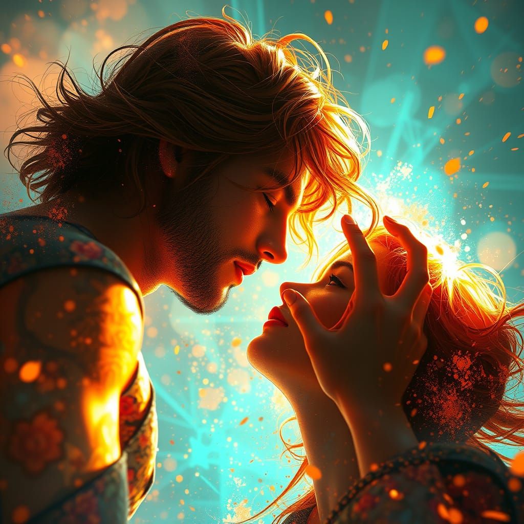 Dynamic 4K Art with Volumetric Lighting