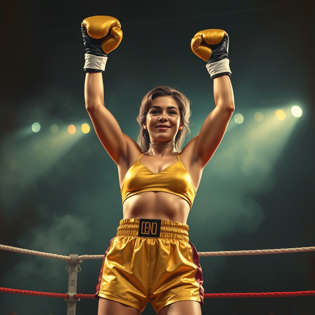 Triumphant Boxer in Vintage Arena