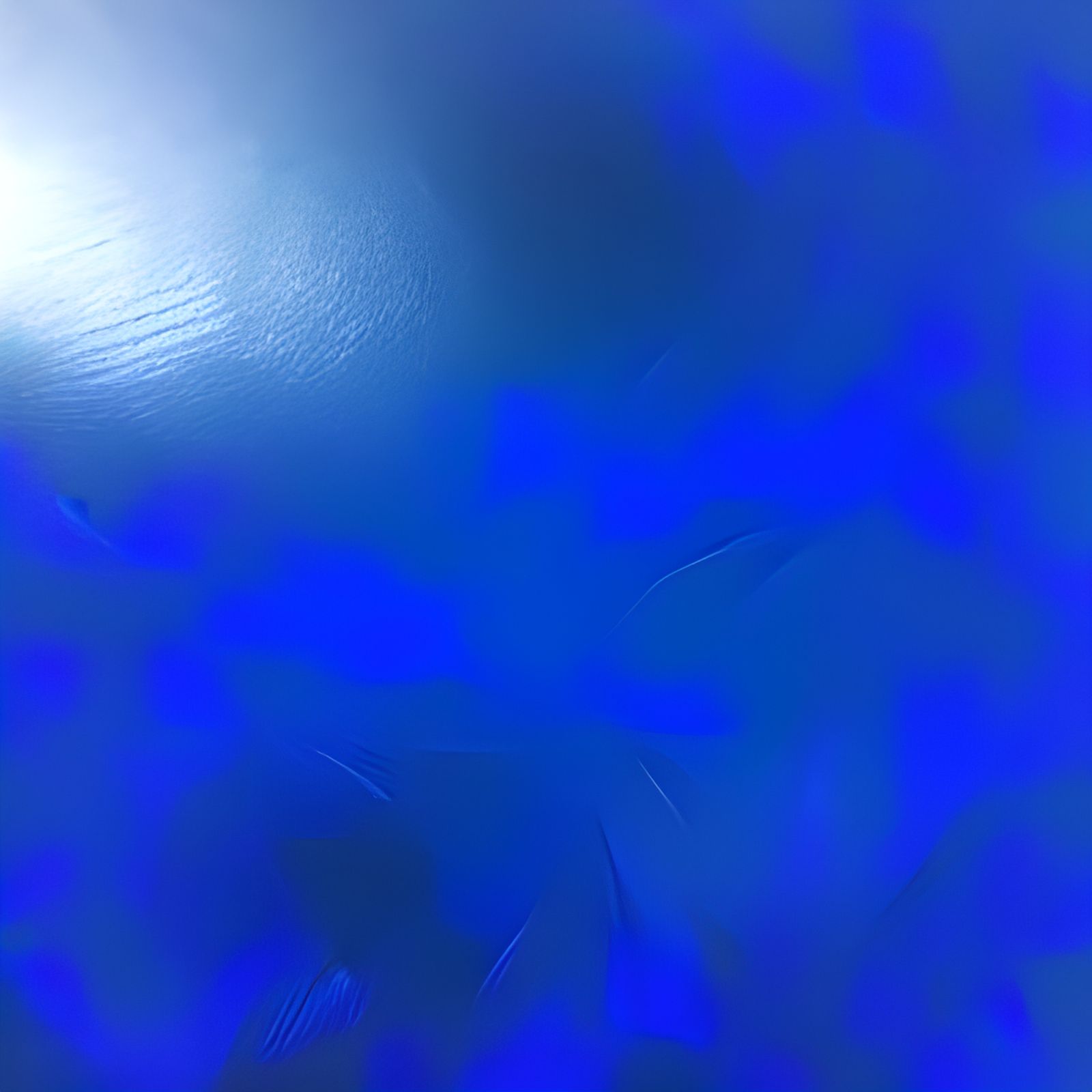 Vibrant Blue Anime Character Portrait