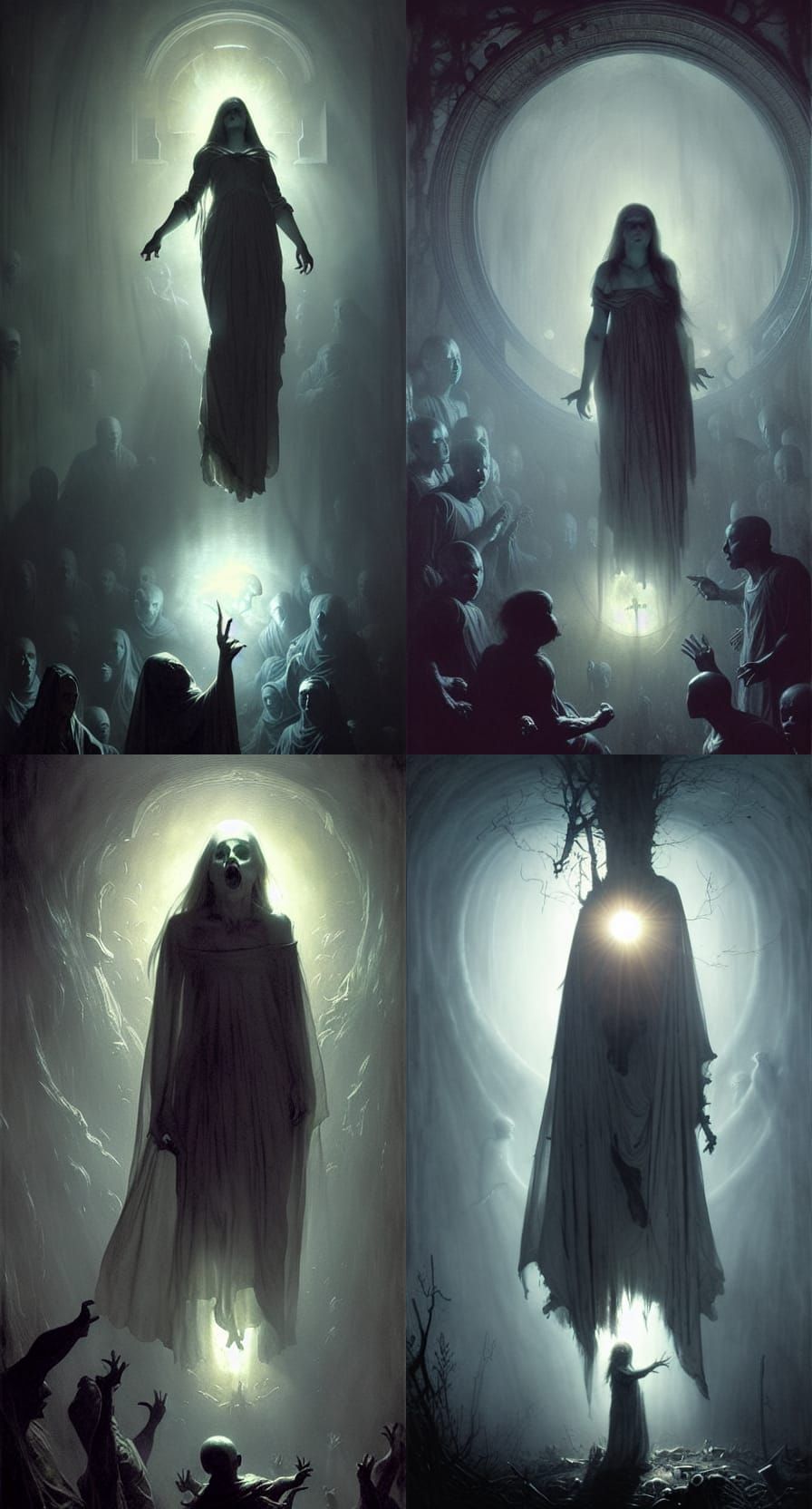 Sinister Ghost in Dark Horror Illustration