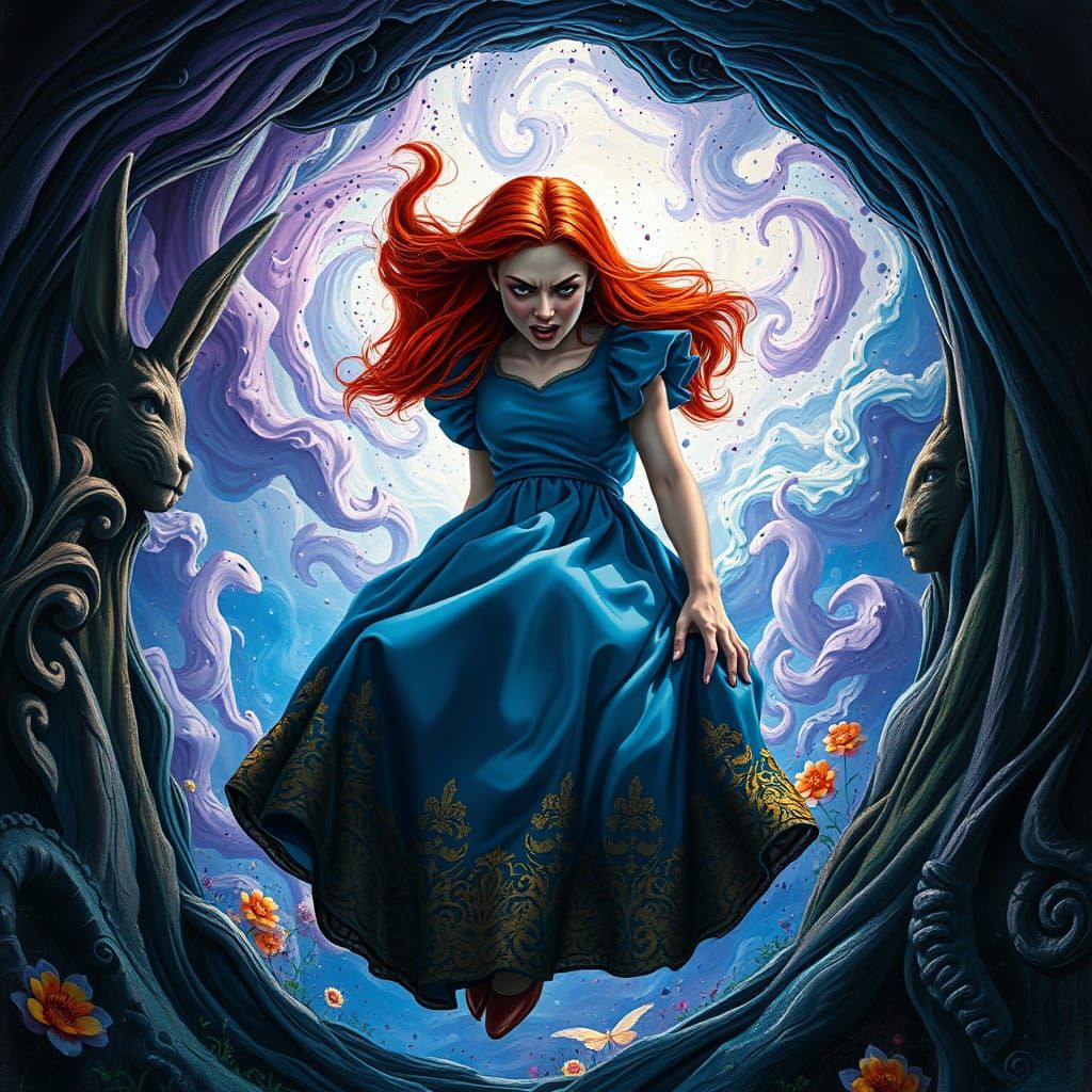 Surrealist Dreamer Falls into Wonderland