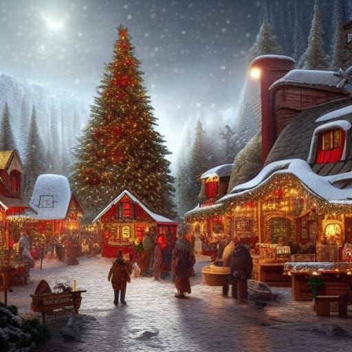 Epic Santa's Village: Digital Matte Painting