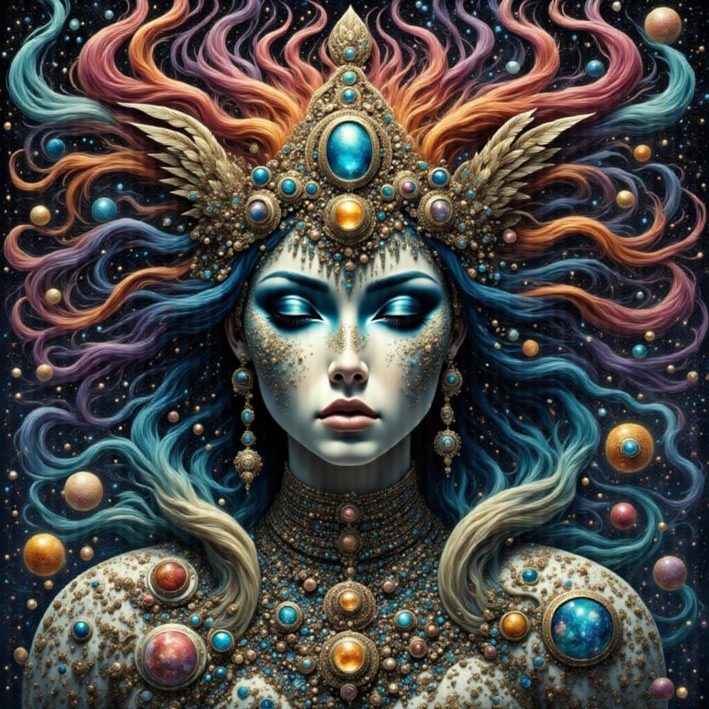 Abstract Psychotic Feline: Digital Art