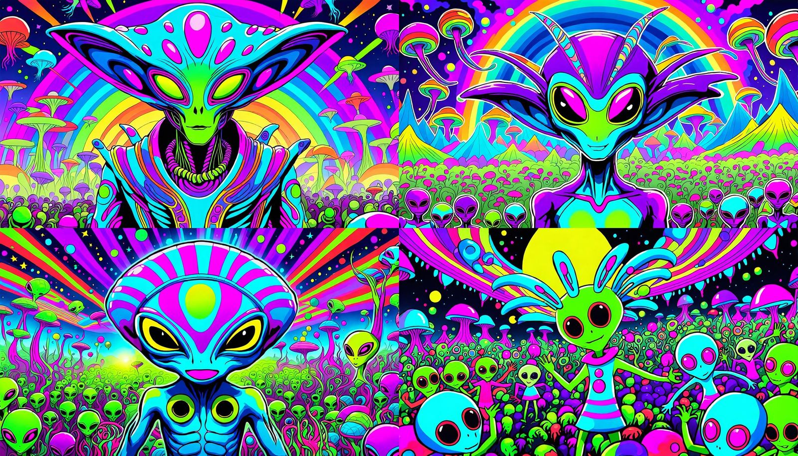 Psychedelic Alien Rave: A Vibrant Celebration