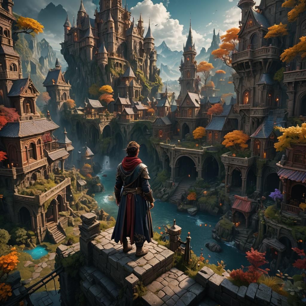Detailed Matte Painting of a Person in Fantasy Style
