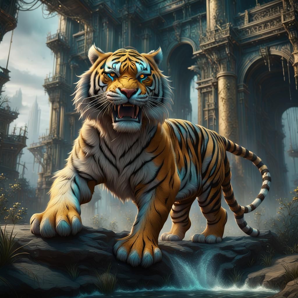 Electric Tiger Fantasy Concept Art