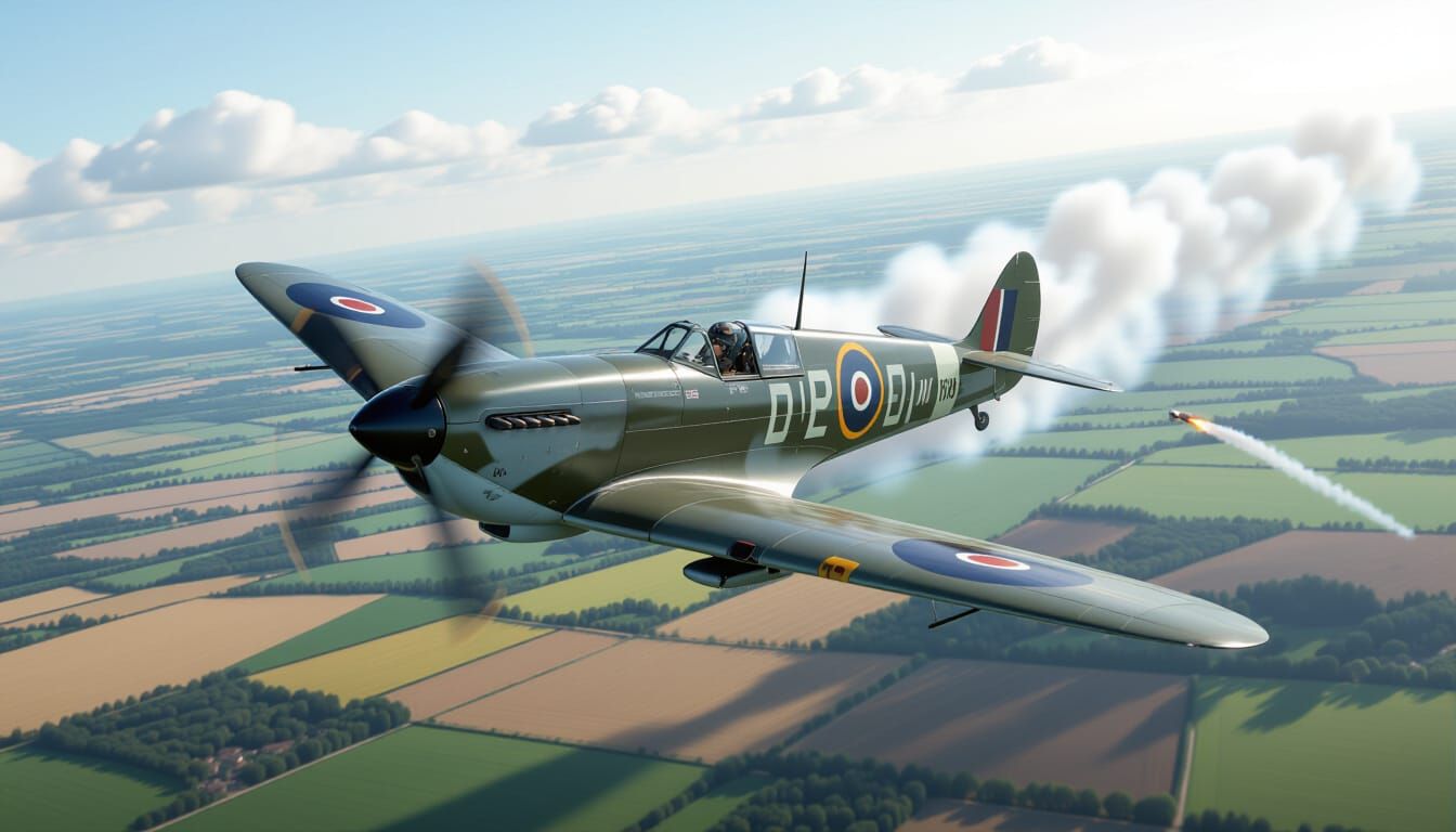 Spitfire Dogfight in a Cinematic Style