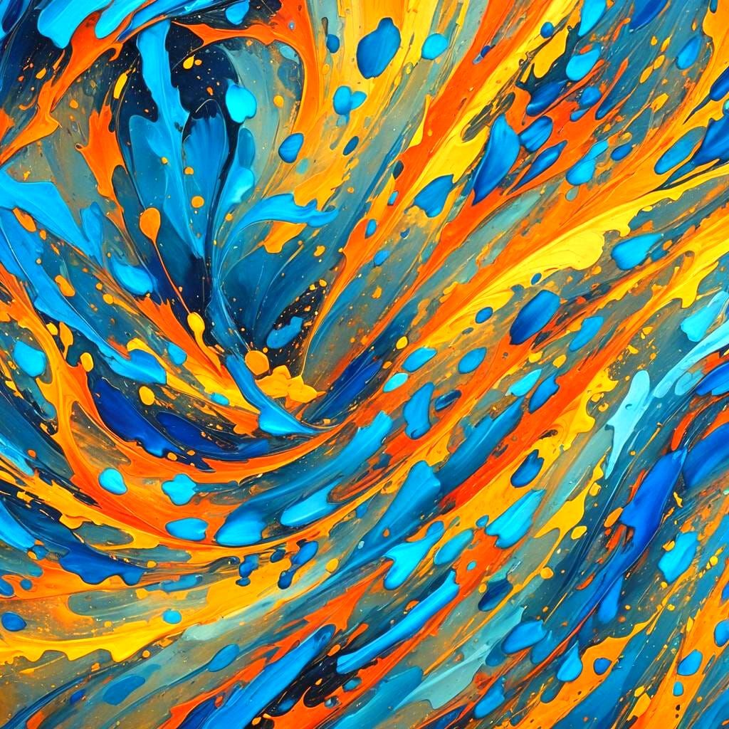 Abstract Art in Sixteen Shades of Blue