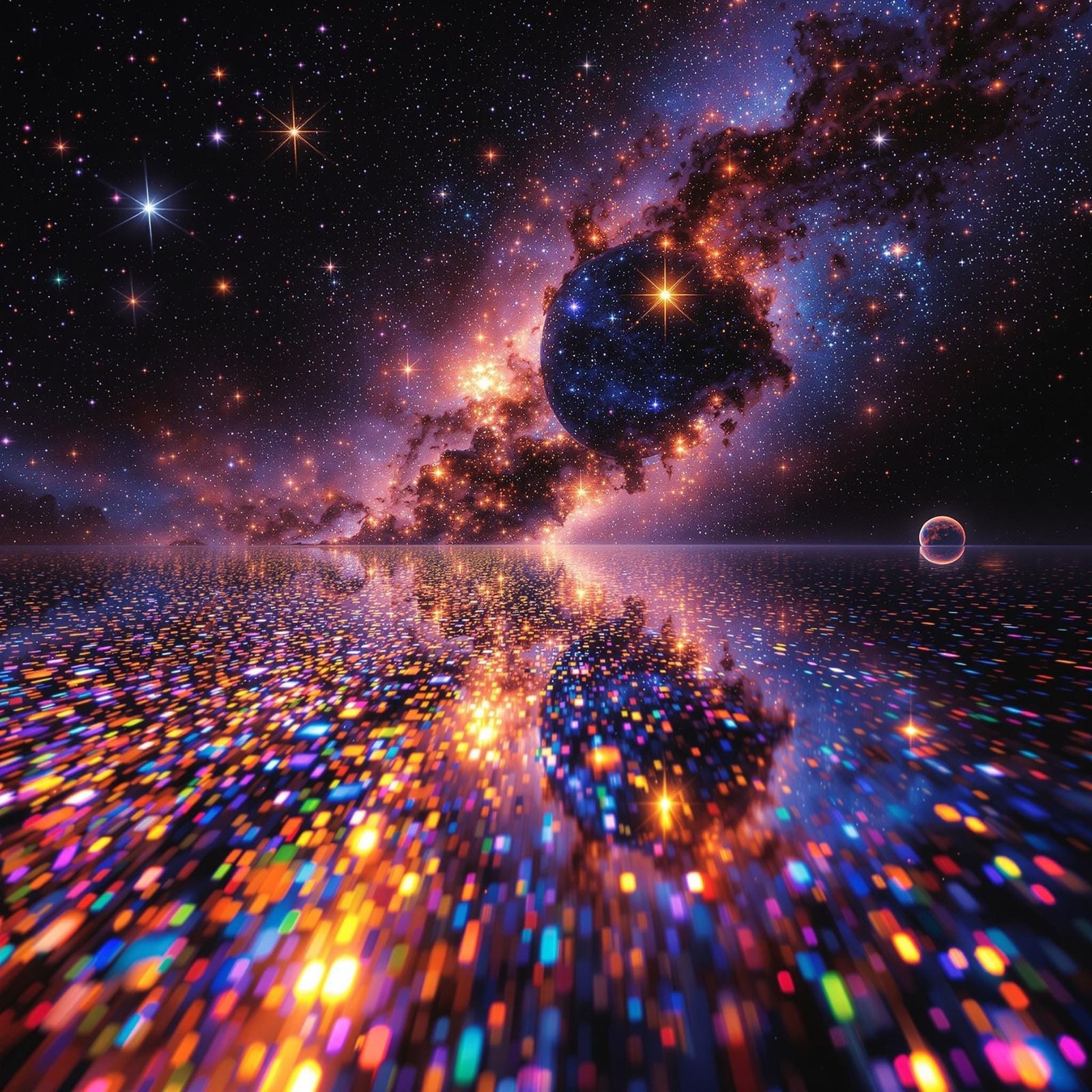 Spectroscopic Universe Reflection: AI Generated Image