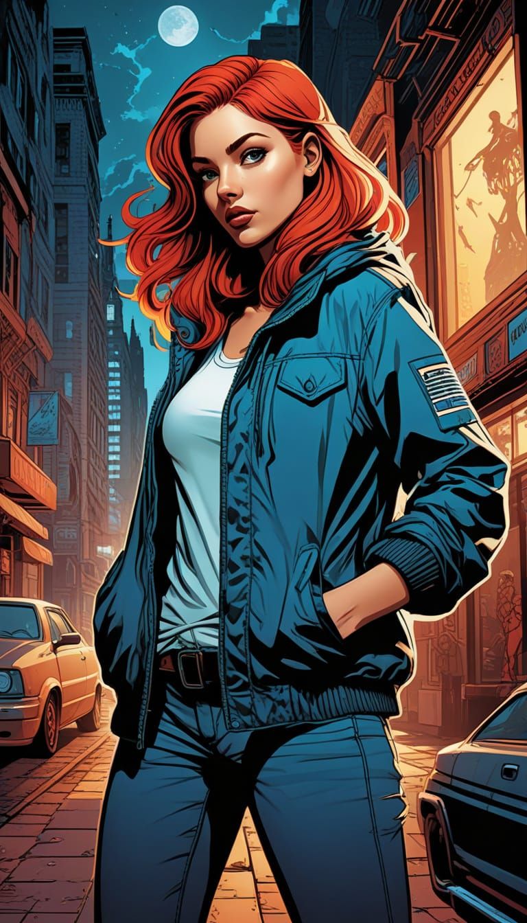 Stylized Female Students in Pop Art Style