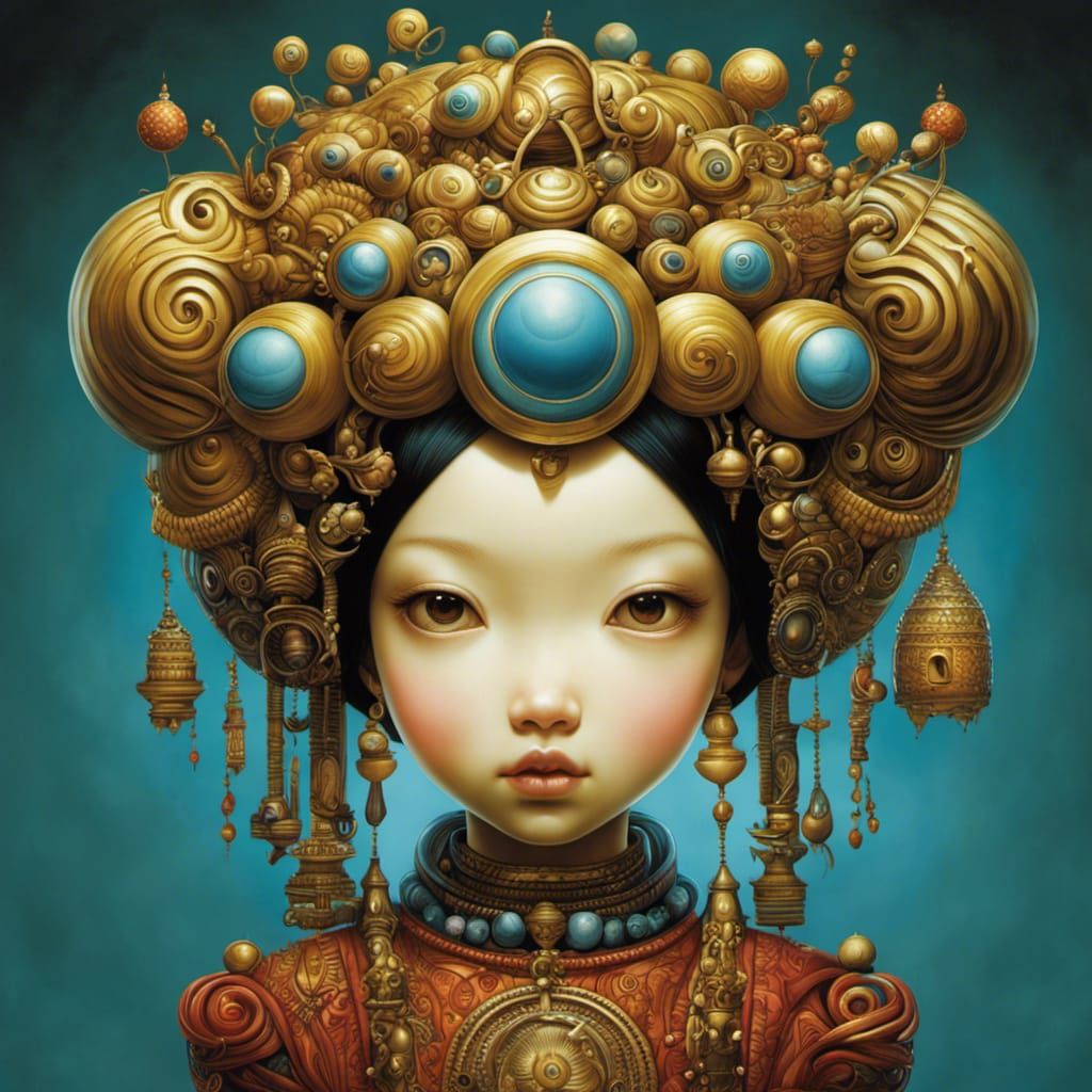 Surreal Girl Portrait in Visionary Style