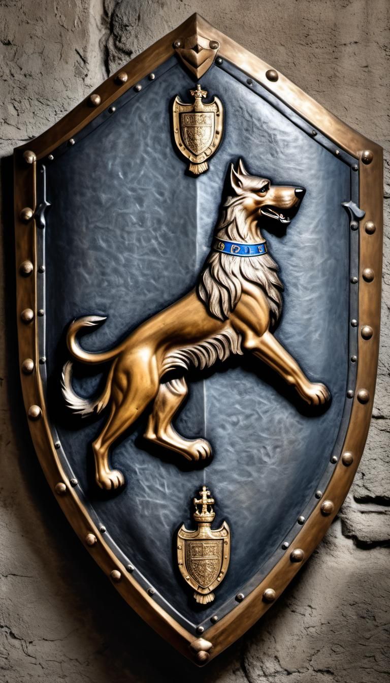 Irish Wolfhound Emblem Shield Still Life Photo